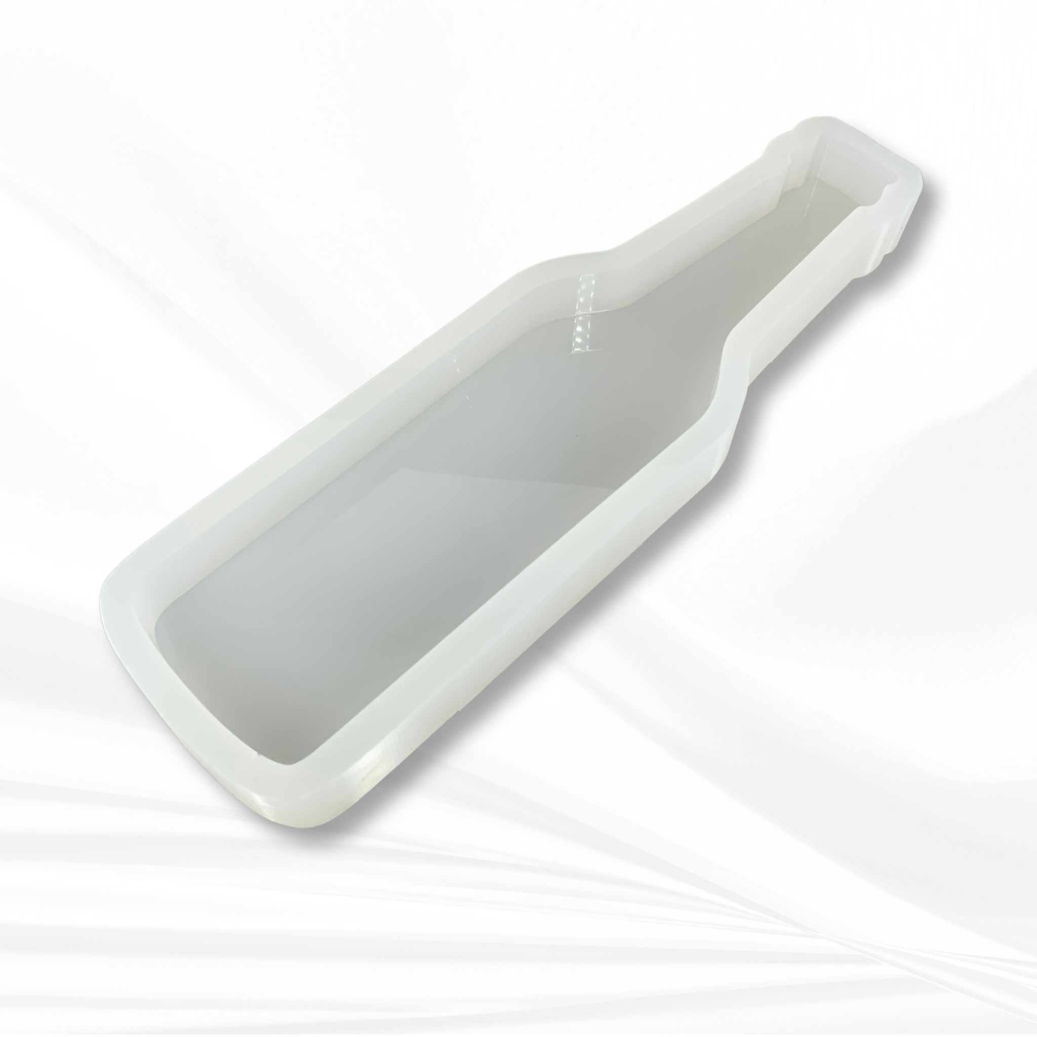 17"x 4"x 1.25" Beer Bottle Cheese Board Silicone Mold - Board Mold, Bottle Mold