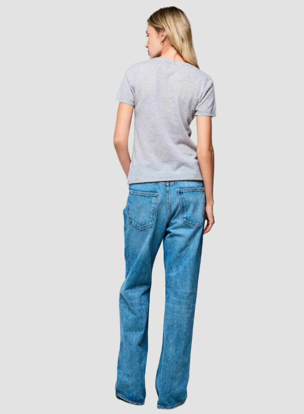 100% Machine Washable Cashmere Short Sleeve Crewneck T-Shirt