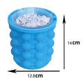 1pc Silicone Ice Bucket Ice Maker,Blue Space Saving Ice Cube Maker Bucket,Medium Ice Buckets