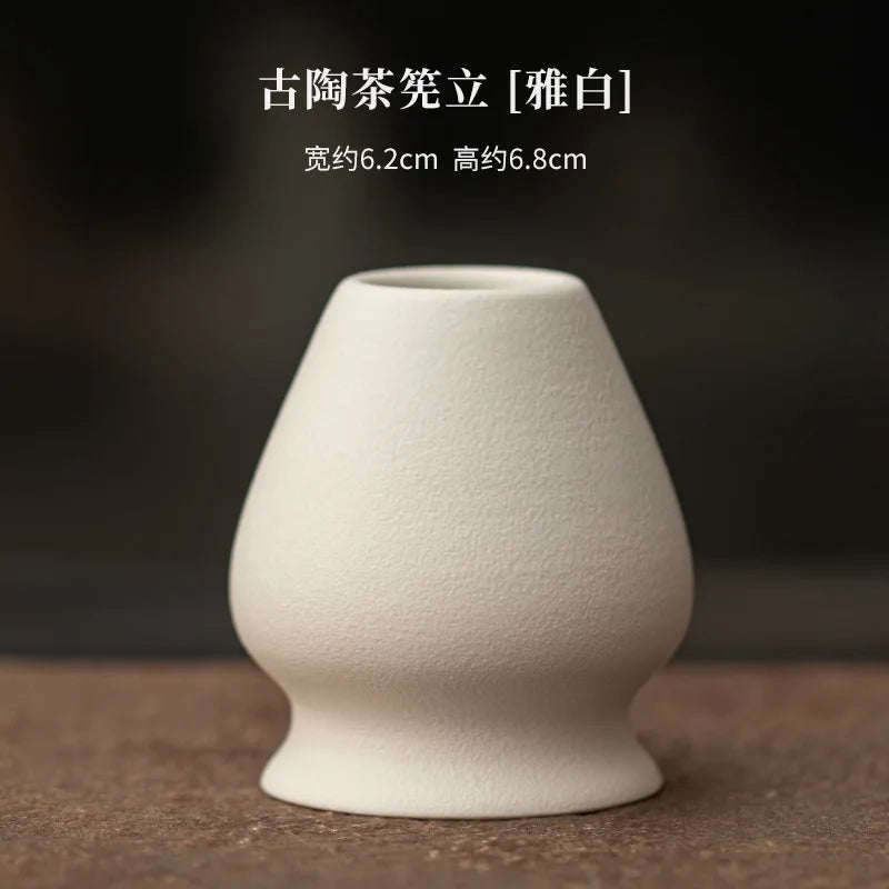 Ancient pottery Matcha Tea Whisk Holder For Dining Room Teahouse Matcha Ceremony Green Tea Chasen Holder Stand Bowl Teawares