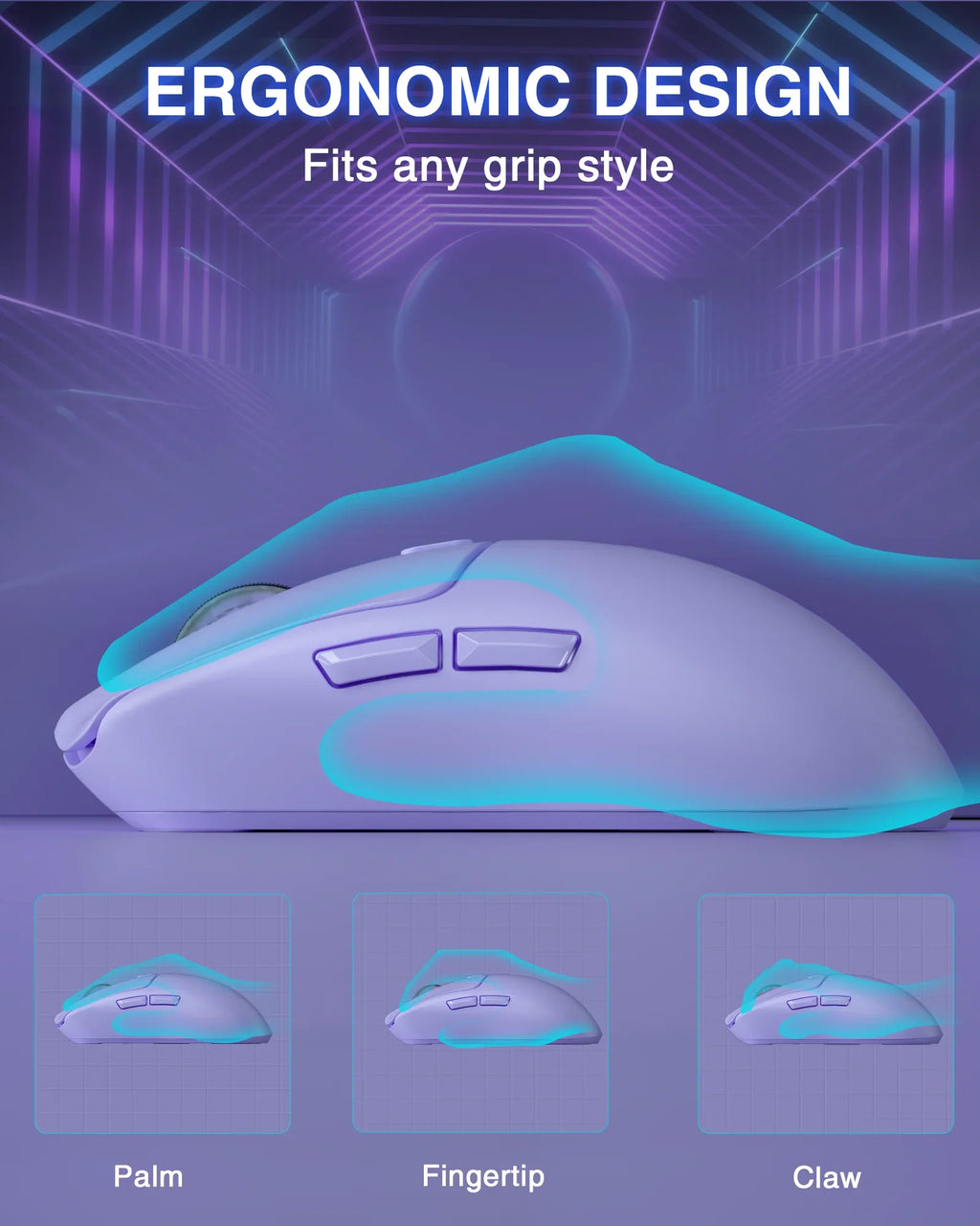 Tri-mode Rechargeable Ergonomic Bluetooth Mouse – Browse & Beyond