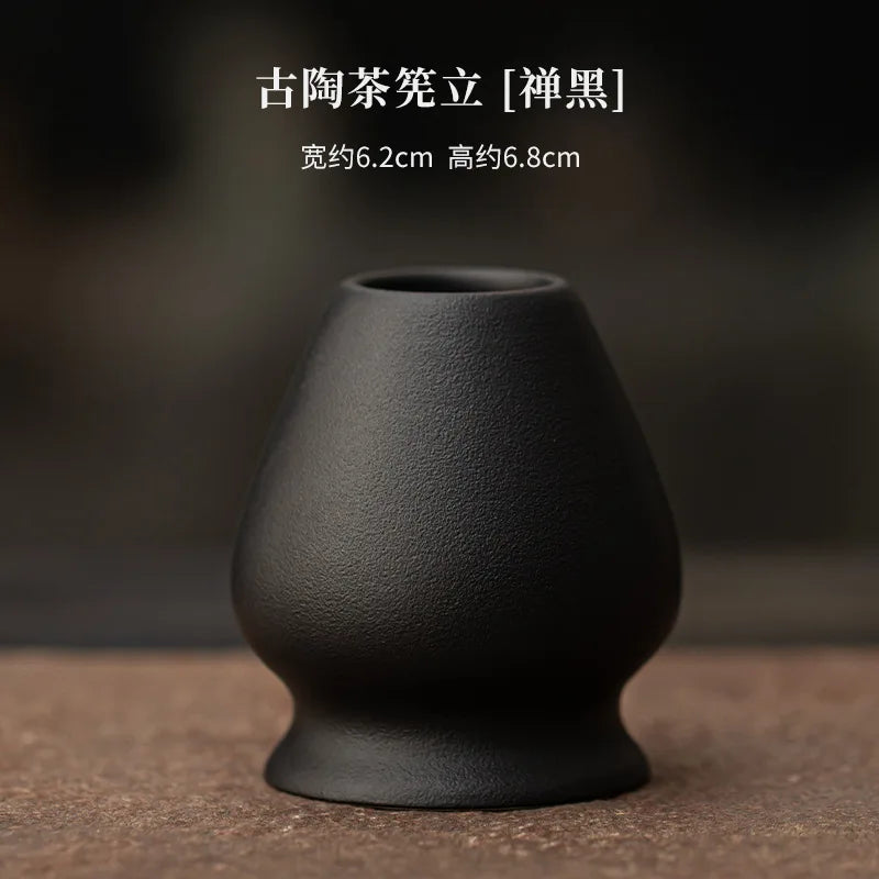 Ancient pottery Matcha Tea Whisk Holder For Dining Room Teahouse Matcha Ceremony Green Tea Chasen Holder Stand Bowl Teawares