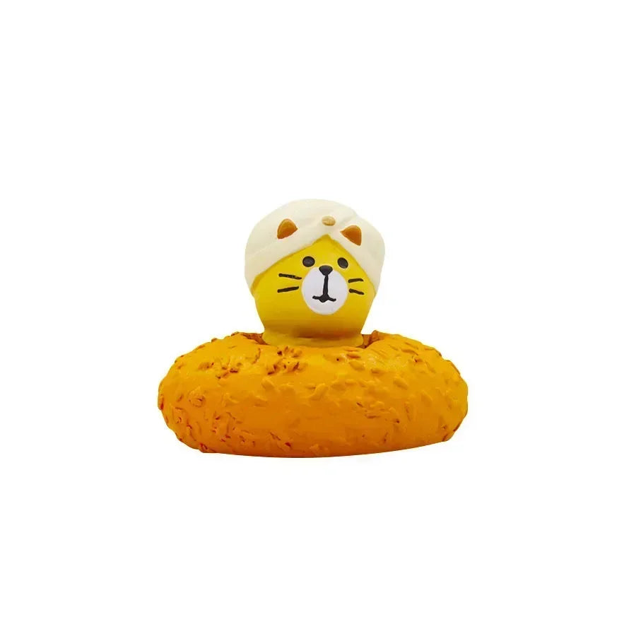 2025 Bread Baking Cake Series Creative Fashion Toy Cat Action Figures Car Interior Desktop Miniatures Resin Ornament Accessories